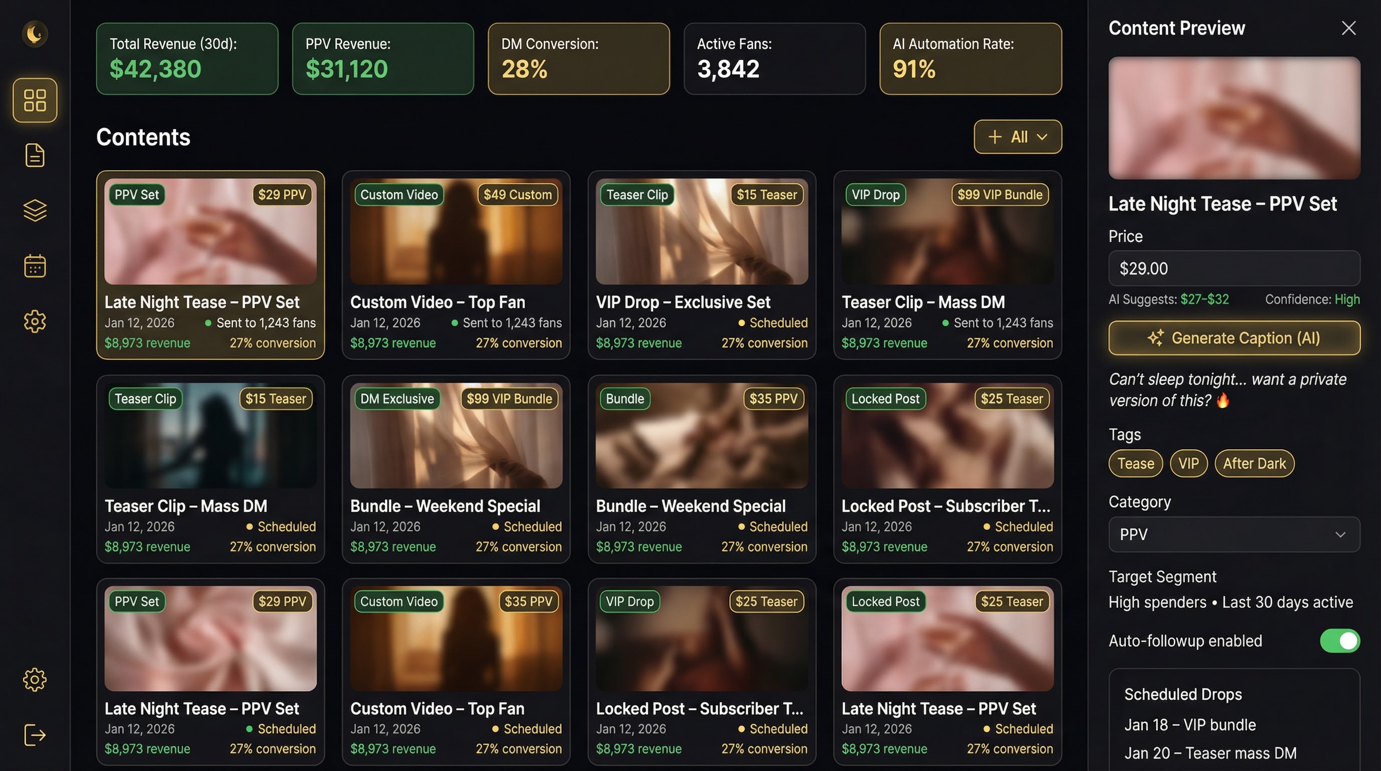 Content library interface
